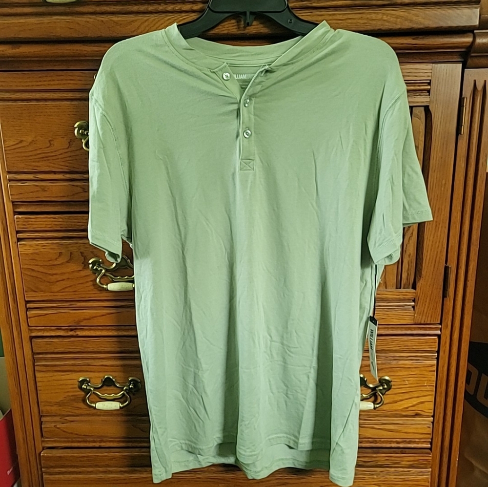 William Rast Classic Henley Sage Green